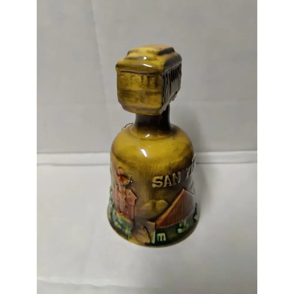 Vtg San Francisco California Souvenir Mini Bell SNCO Japan Trolley Chime Missing